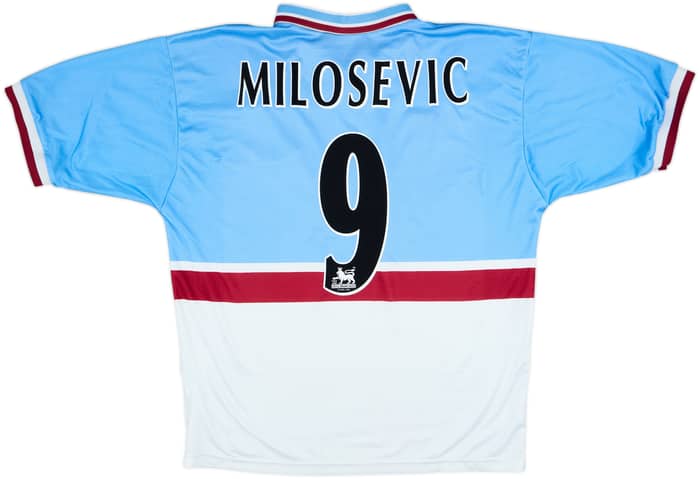 1997-98 Aston Villa Away Shirt Milosevic #9 - 5/10 - (L)