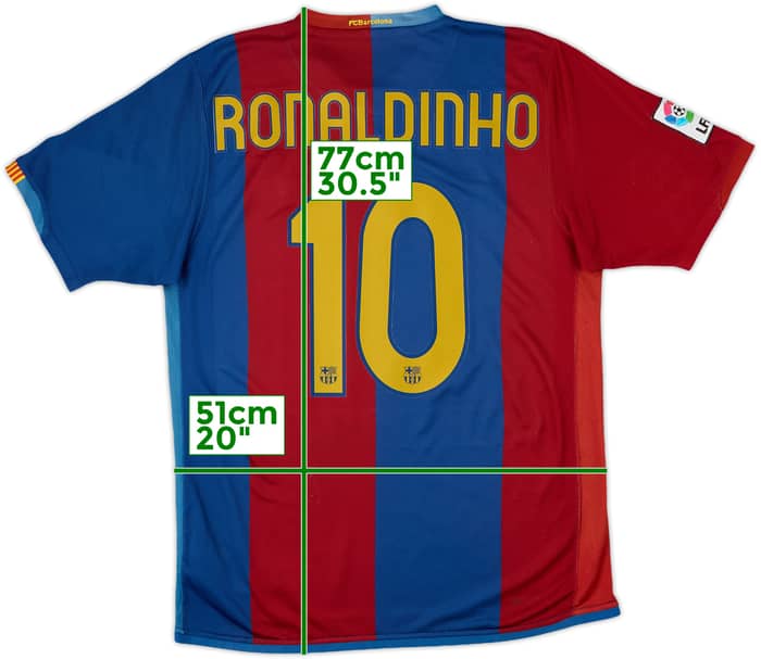 2006-07 Barcelona Home Shirt Ronaldinho #10 - 6/10 - (M)