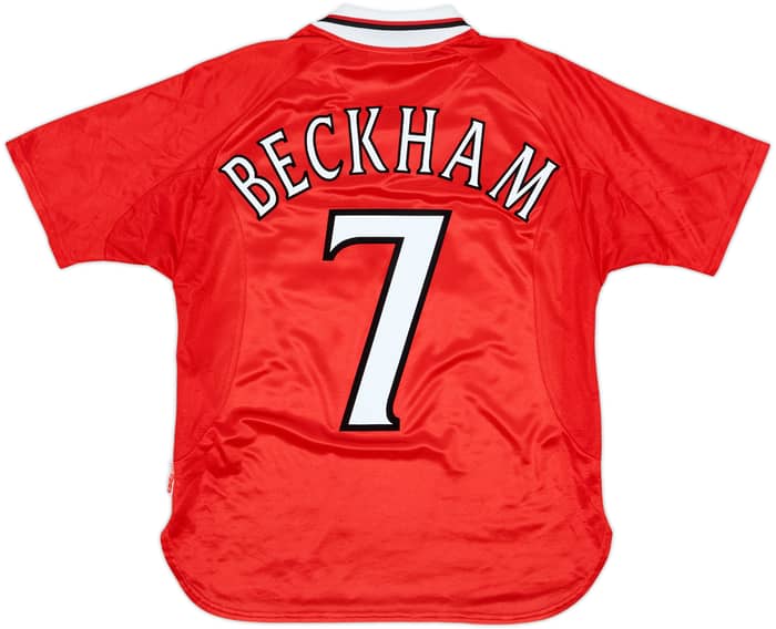 1999-00 Manchester United 'CL Winners' Shirt Beckham #7 - 8/10 - (Y)