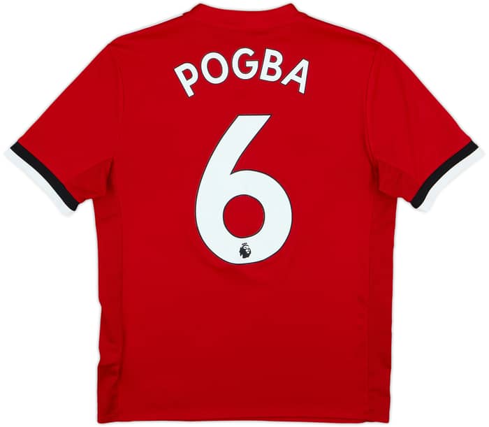2017-18 Manchester United Home Shirt Pogba #6 - 6/10 - (L.Boys)