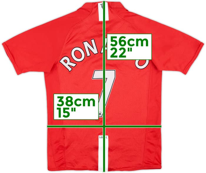 2007-09 Manchester United Home Shirt Ronaldo #7 - 8/10 - (M.Boys)