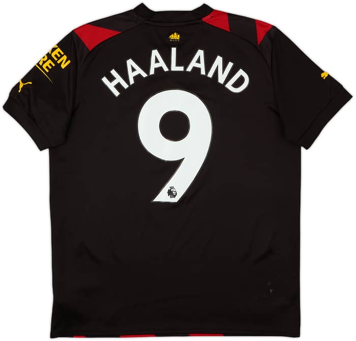 2022-23 Manchester City Away Shirt Haaland #9 - 8/10 - (XL.Boys)