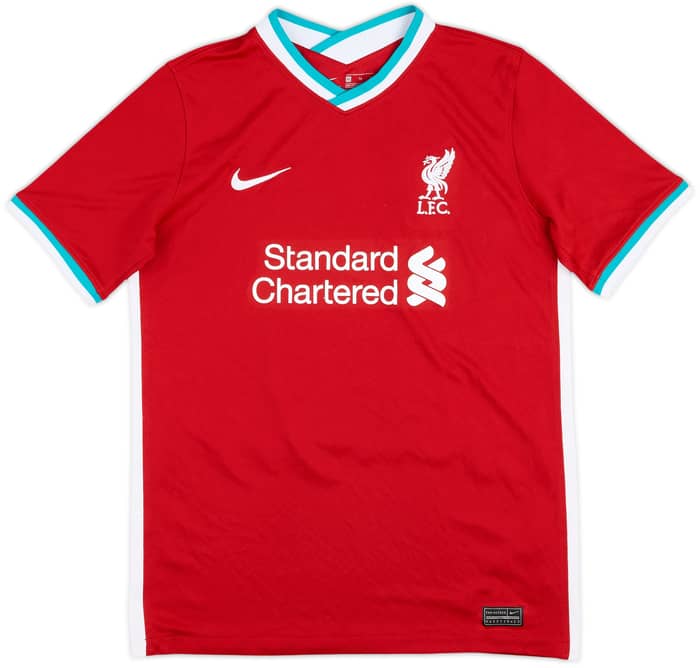2020-21 Liverpool Home Shirt Virgil #4 - 8/10 - (XL.Boys)