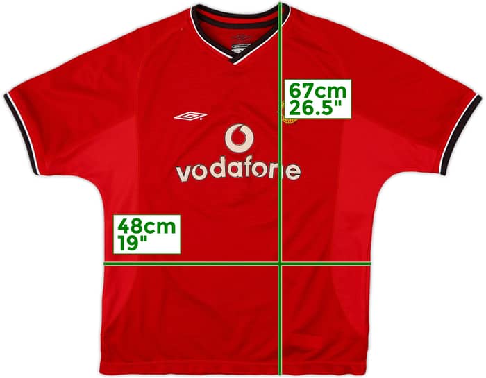 2000-02 Manchester United Home Shirt - 5/10 - (L.Boys)