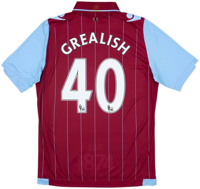 2014-15 Aston Villa Home Shirt Grealish #40 - 6/10 - (S)