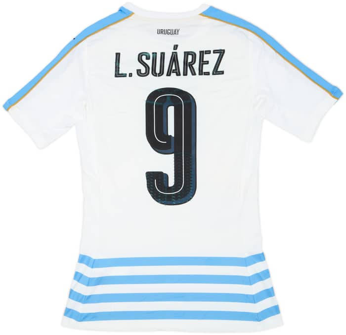 2016-17 Uruguay Authentic (ACTV Fit) Away Shirt Suarez #9 - 6/10 - (M)