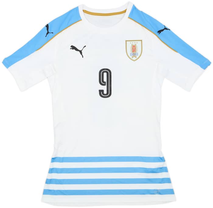 2016-17 Uruguay Authentic (ACTV Fit) Away Shirt Suarez #9 - 6/10 - (M)