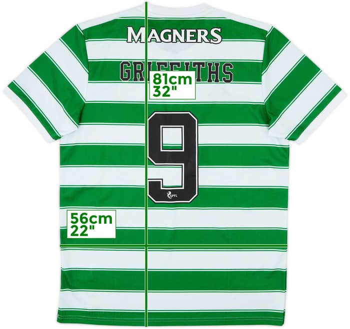 2021-22 Celtic Home Shirt Griffiths #9 - 8/10 - (L)