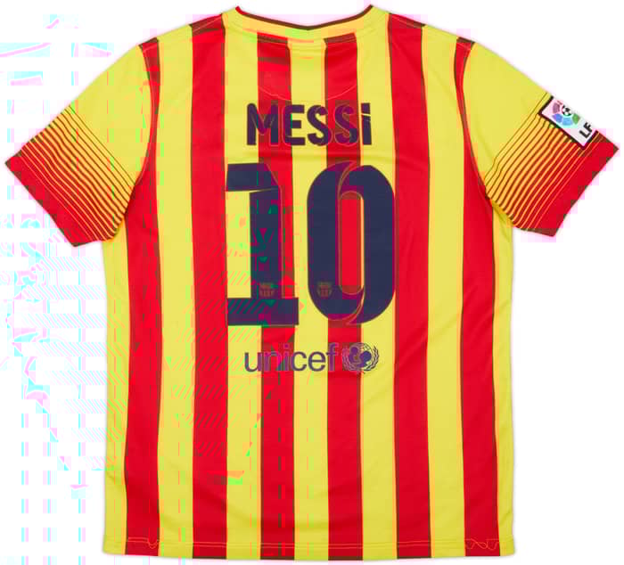 2013-15 Barcelona Away Shirt Messi #10 - 5/10 - (XL.Boys)