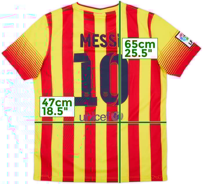 2013-15 Barcelona Away Shirt Messi #10 - 5/10 - (XL.Boys)