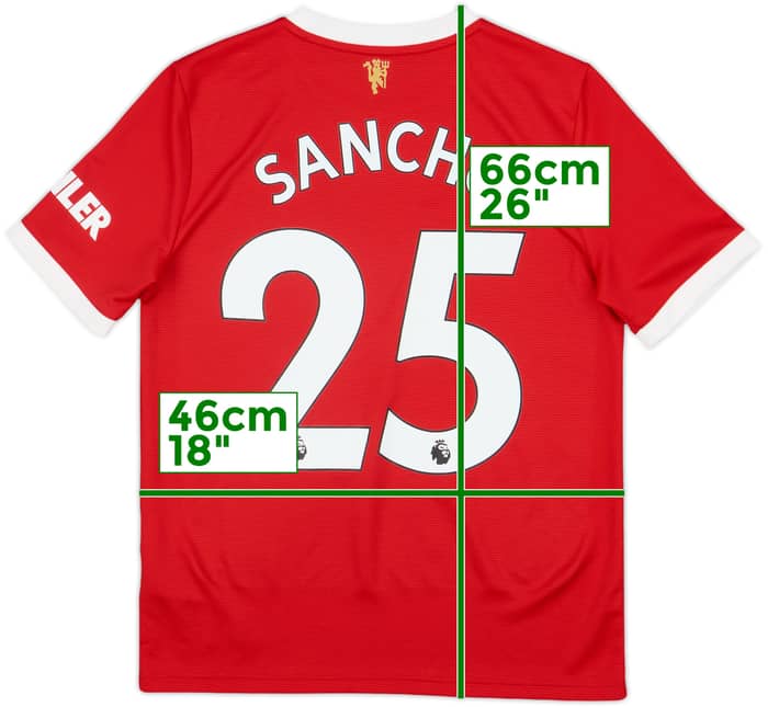 2021-22 Manchester United Home Shirt Sancho #25 - 10/10 - (L.Boys)