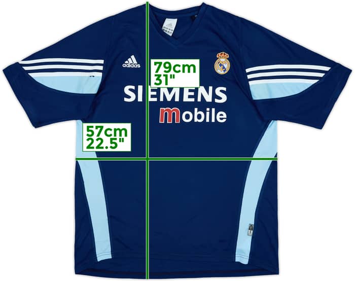 2003-04 Real Madrid Player Issue adidas Training Shirt - 8/10 - (XL)