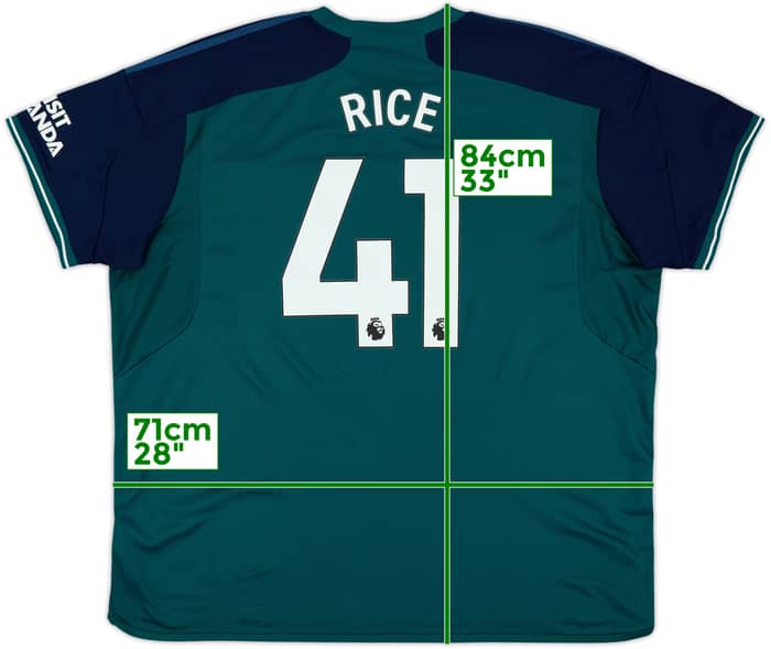 2023-24 Arsenal Third Shirt Rice #41 - 8/10 - (3XL)