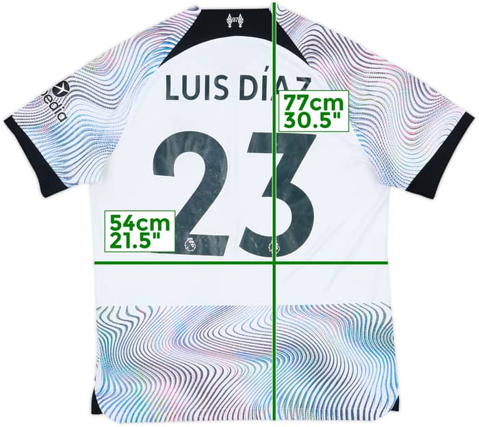 2022-23 Liverpool Away Shirt Luis Diaz #23 - 6/10 - (L)