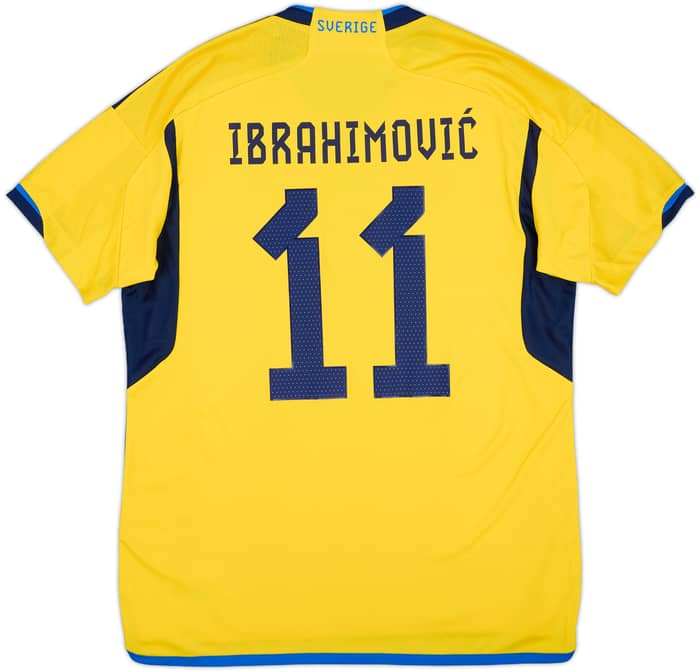 2022-23 Sweden Home Shirt Ibrahimovic #11 - 9/10 - (L)