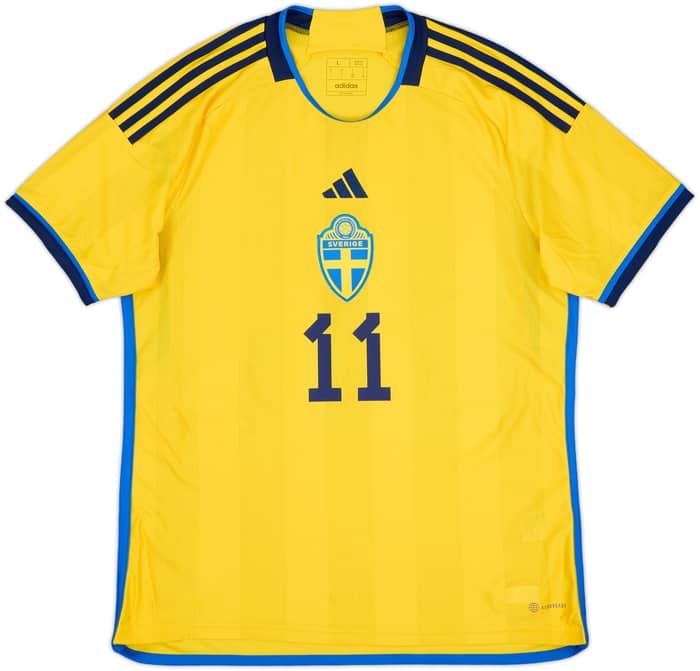 2022-23 Sweden Home Shirt Ibrahimovic #11 - 9/10 - (L)
