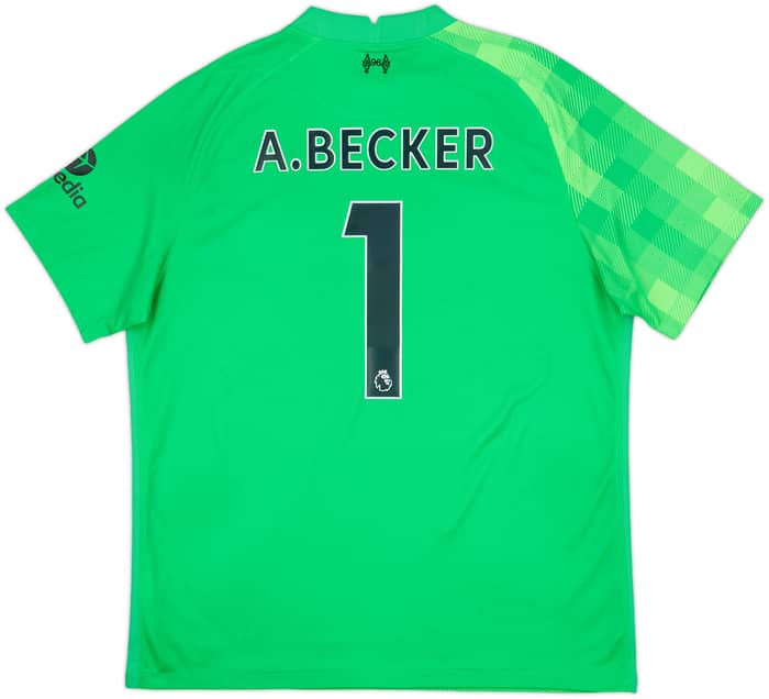 2021-22 Liverpool GK S/S Shirt A.Becker #1 - 8/10 - (XL)
