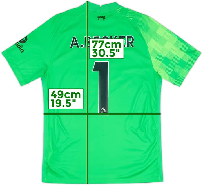 2021-22 Liverpool GK Shirt A.Becker #1 - 9/10 - (M)