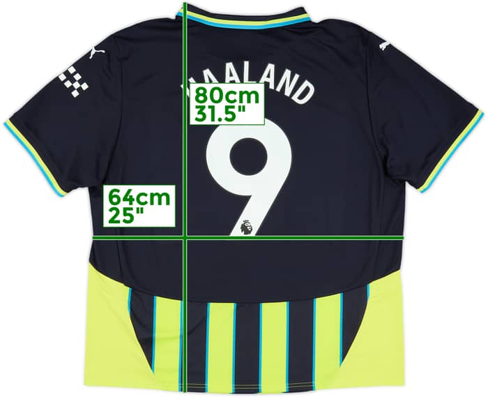 2024-25 Manchester City Away Shirt Haaland #9 - 10/10 - (XXL)
