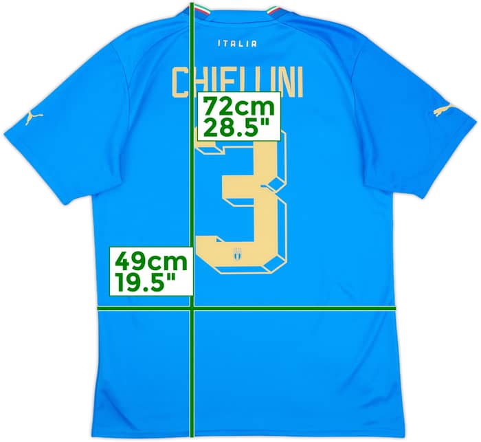 2022-23 Italy Home Shirt Chiellini #3 - 10/10 - (M)