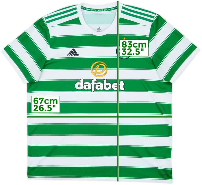 2021-22 Celtic Home Shirt - 7/10 - (XXL)
