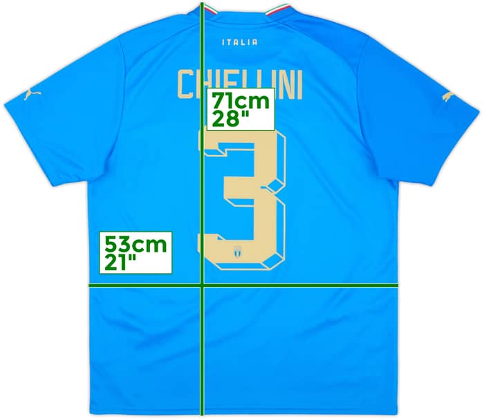 2022-23 Italy Home Shirt Chiellini #3 - 10/10 - (L)