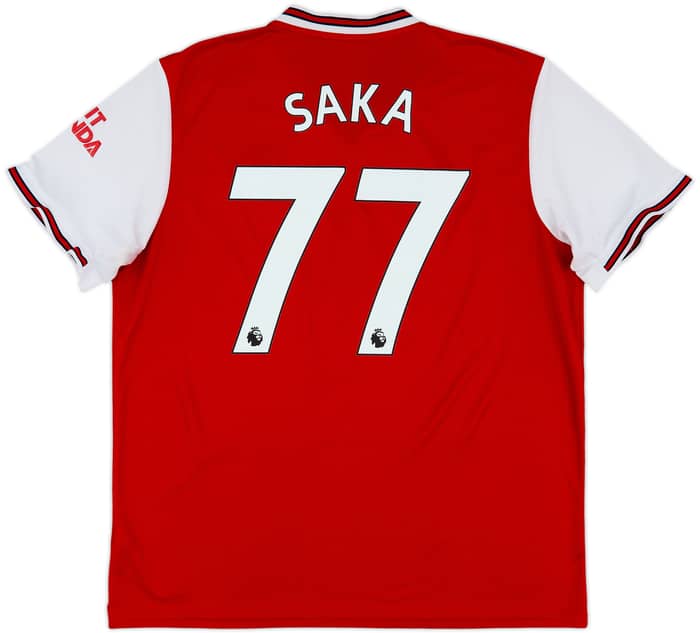 2019-20 Arsenal Home Shirt Saka #77 - 6/10 - (XL)