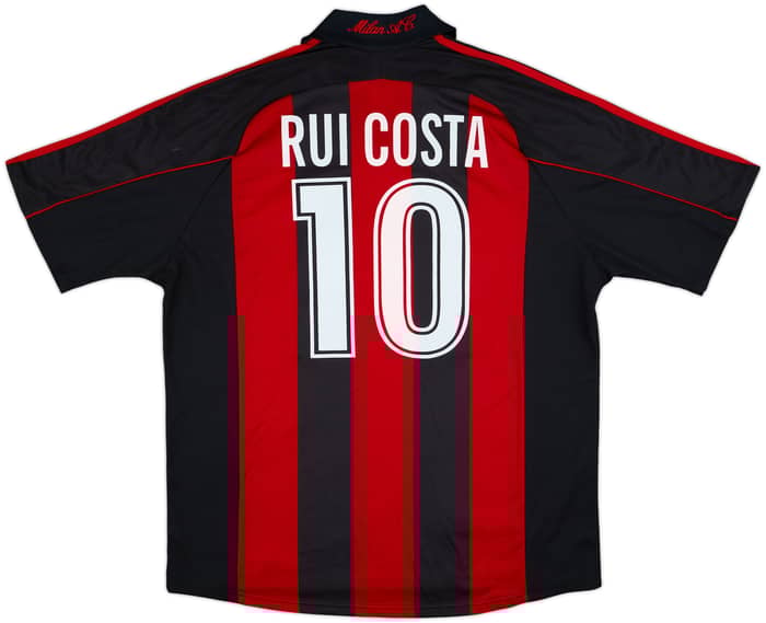 2000-02 AC Milan Home Shirt Rui Costa #10 - 9/10 - (XL)