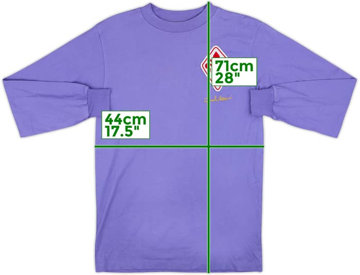 1980s Fiorentina 'Giancarlo Antognoni' Signed Fan L/S Shirt #10 - 7/10 - (L)