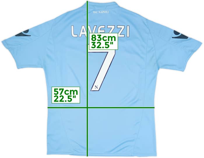 2009-10 Napoli Home Shirt Lavezzi #7 - 6/10 - (XL)