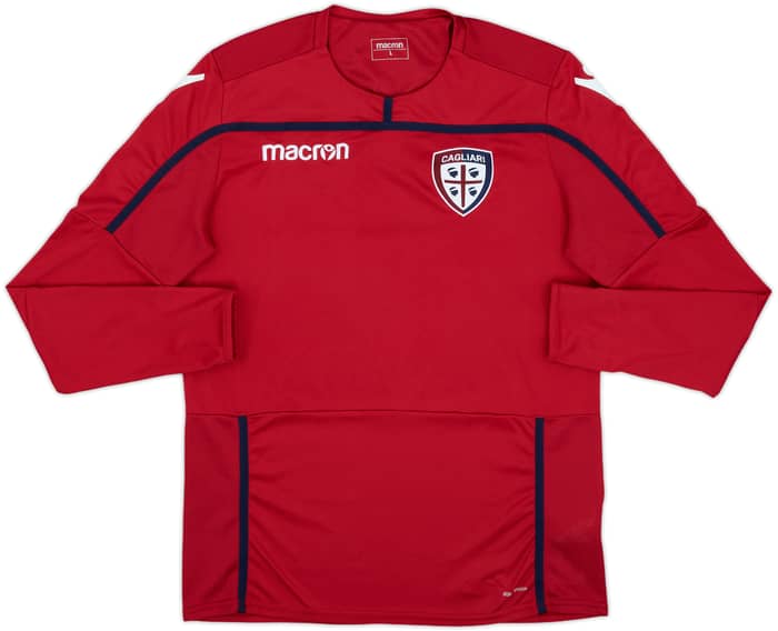 2018-19 Cagliari Macron Training L/S Shirt - 8/10 - (L)
