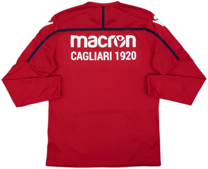 2018-19 Cagliari Macron Training L/S Shirt - 8/10 - (L)