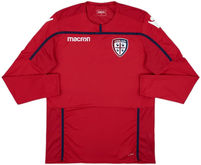 2018-19 Cagliari Macron Training L/S Shirt - 8/10 - (L)