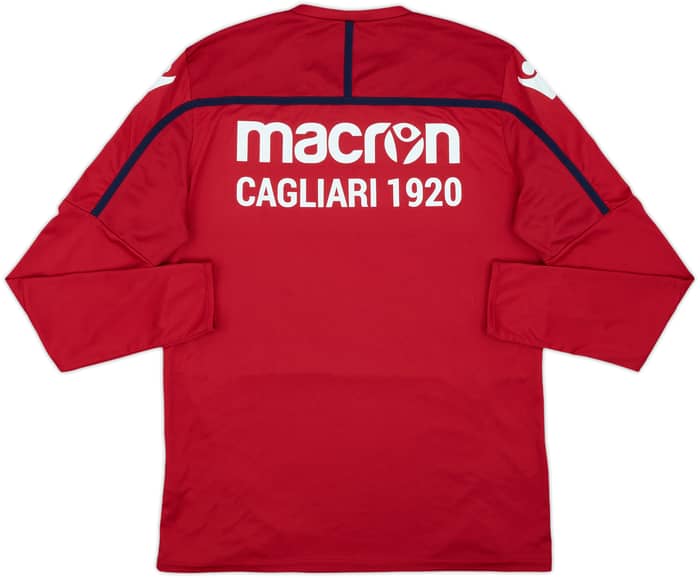 2018-19 Cagliari Macron Training L/S Shirt - 8/10 - (L)