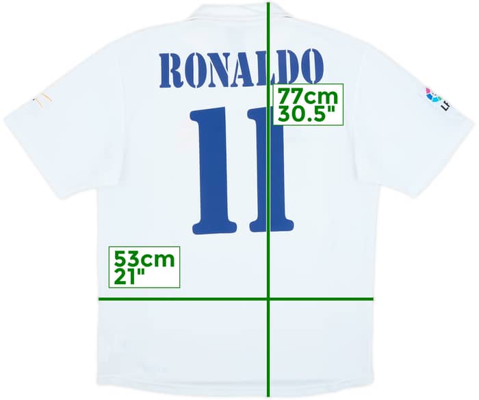 2002-03 Real Madrid Centenary Home Shirt Ronaldo #11 - 8/10 - (M)