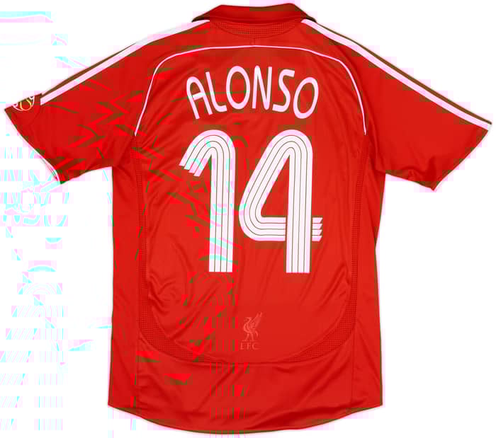 2006-08 Liverpool Home Shirt Alonso #14 - 6/10 - (S)