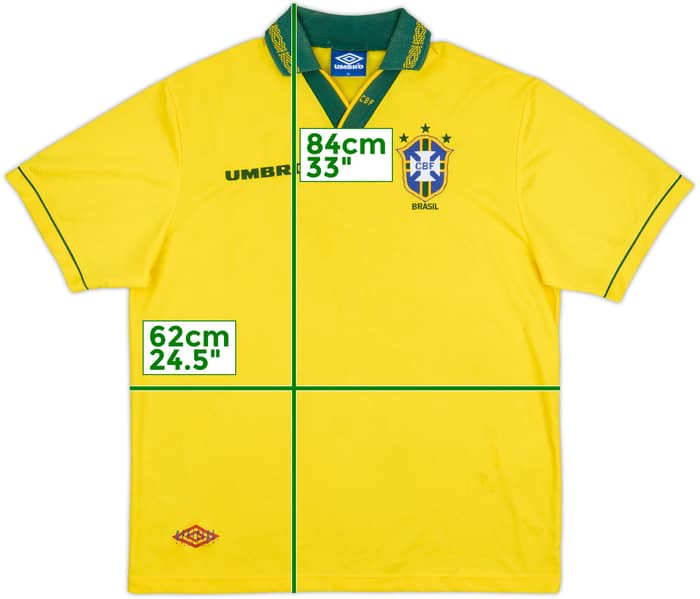 1993-94 Brazil Home Shirt - 8/10 - (XL)