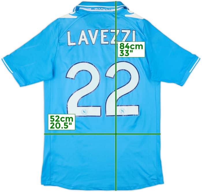 2011-12 Napoli Home Shirt Lavezzi #22 - 6/10 - (XXL)