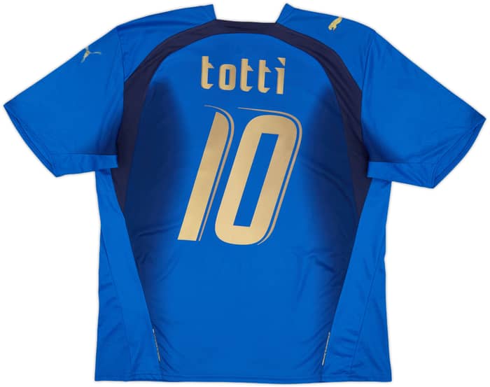 2006 Italy Basic Home Shirt Totti #10 - 7/10 - (L)