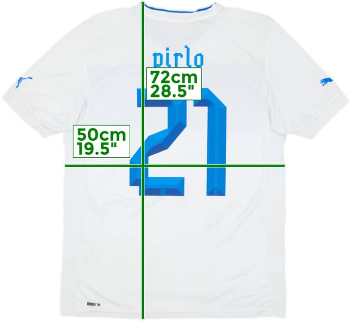 2012-13 Italy Away Shirt Pirlo #21 - 6/10 - (L)