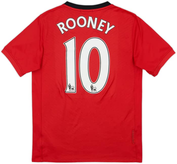 2009-10 Manchester United Home Shirt Rooney #10 - 8/10 - (L.Boys)