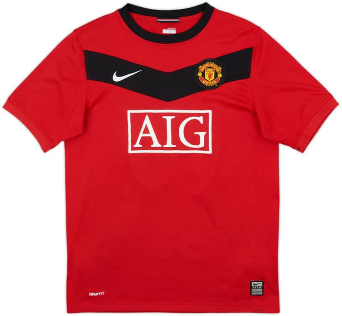 2009-10 Manchester United Home Shirt Rooney #10 - 8/10 - (L.Boys)