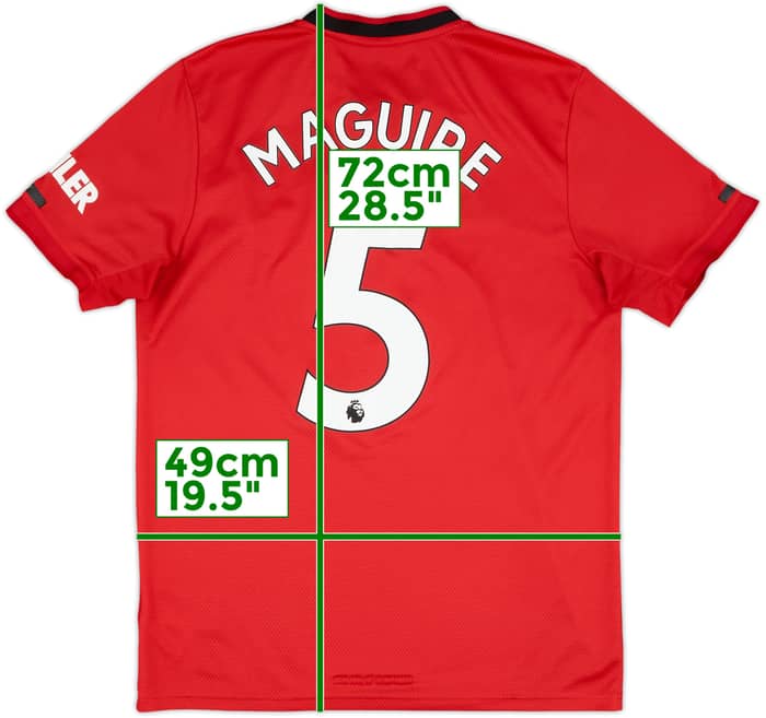 2019-20 Manchester United Home Shirt Maguire #5 - 6/10 - (M)