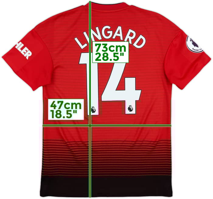 2018-19 Manchester United Home Shirt Lingard #14 - 8/10 - (S)