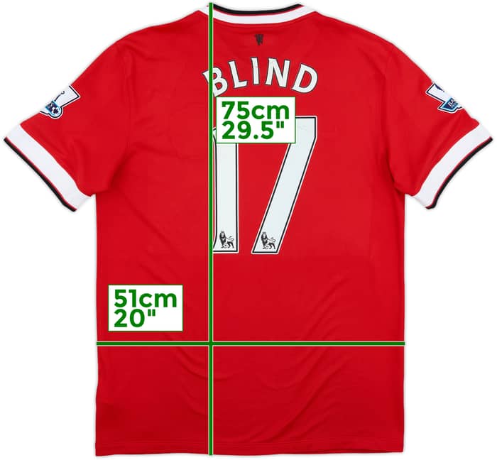 2014-15 Manchester United Home Shirt Blind #17 - 7/10 - (M)