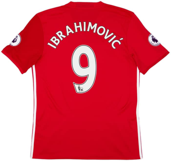 2016-17 Manchester United Home Shirt Ibrahimovic #9 - 7/10 - (M)