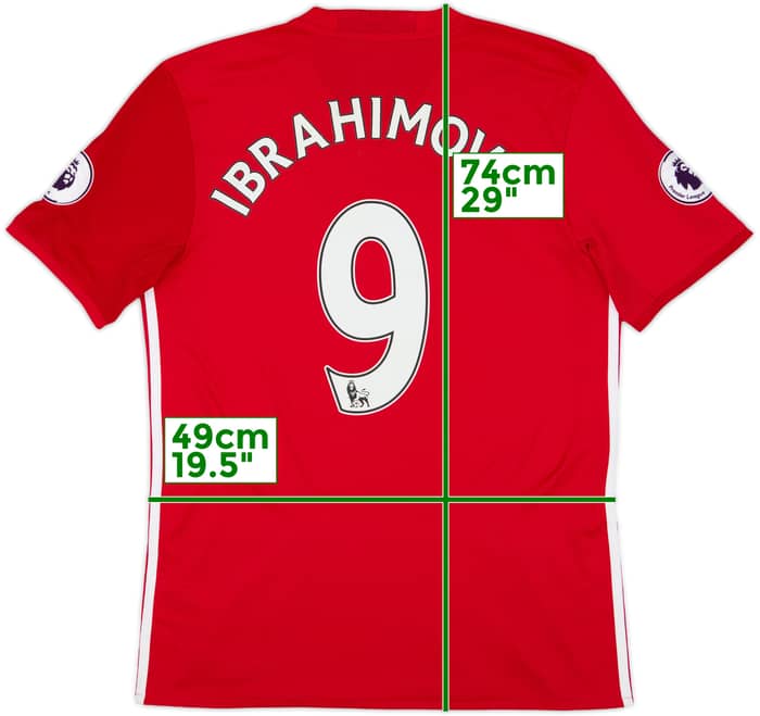 2016-17 Manchester United Home Shirt Ibrahimovic #9 - 7/10 - (M)