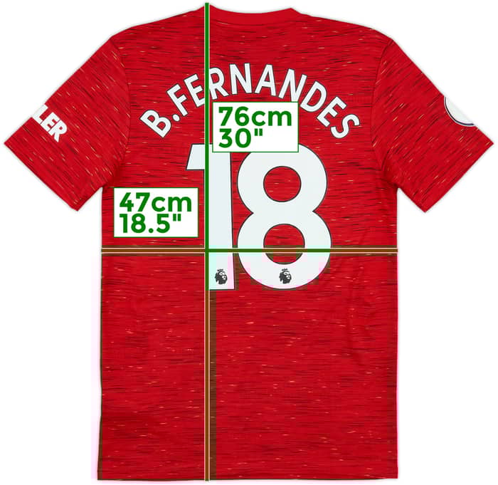2020-21 Manchester United Home Shirt B.Fernandes #18 - 8/10 - (S)