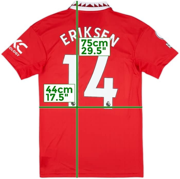 2022-23 Manchester United Home Shirt Eriksen #14 - 7/10 - (XS)