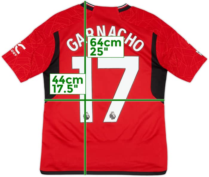 2023-24 Manchester United Home Shirt Garnacho #17 - 10/10 - (L.Boys)